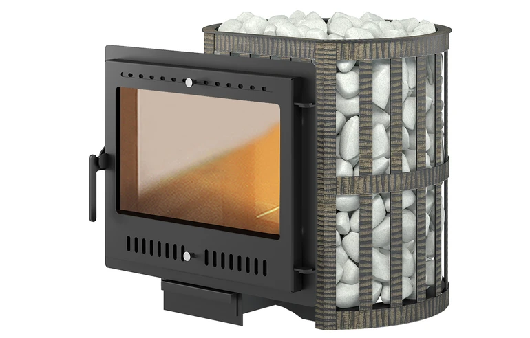 Печь для бани Везувий Легенда Ковка 16 Панорама "М"