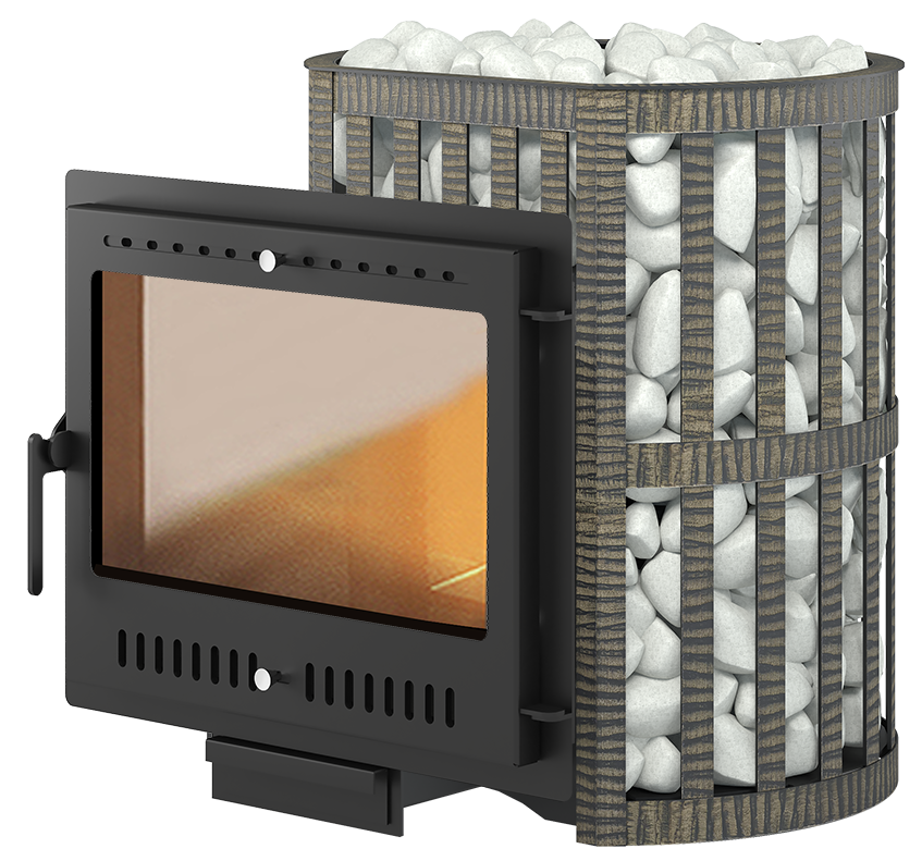 Печь для бани Везувий Легенда Ковка 22 Панорама "М" - 0min