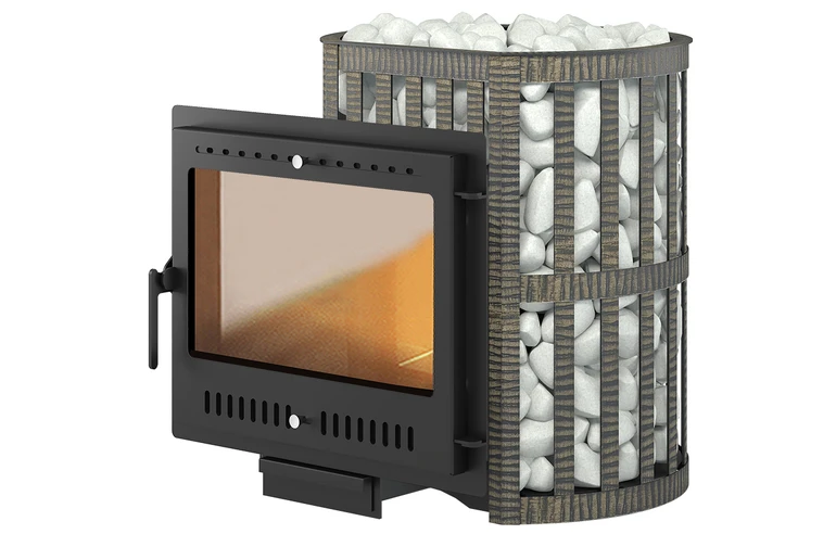 Печь для бани Везувий Легенда Ковка 22 Панорама "М"