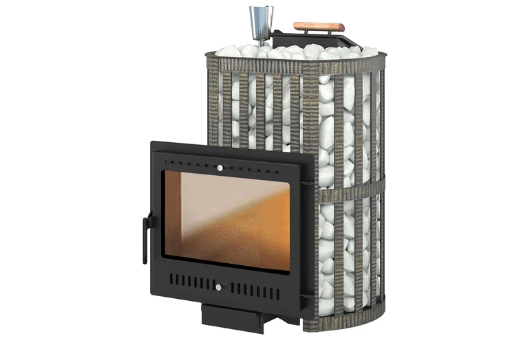 Печь для бани Везувий Ураган Ковка 22 Панорама "М"