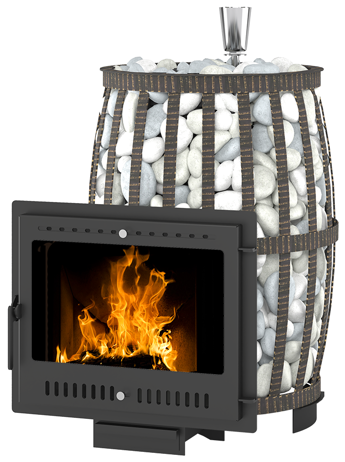 Печь для бани Везувий Легенда Русский пар ковка 18 Панорама "М" - 0min