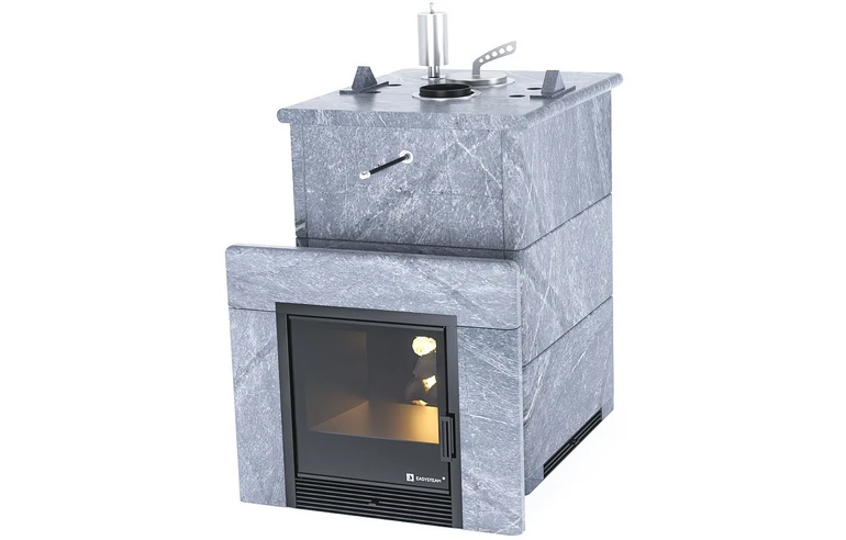 Печь для бани EASYSTEAM Анапа в полноценном кожухе с закрытым верхом