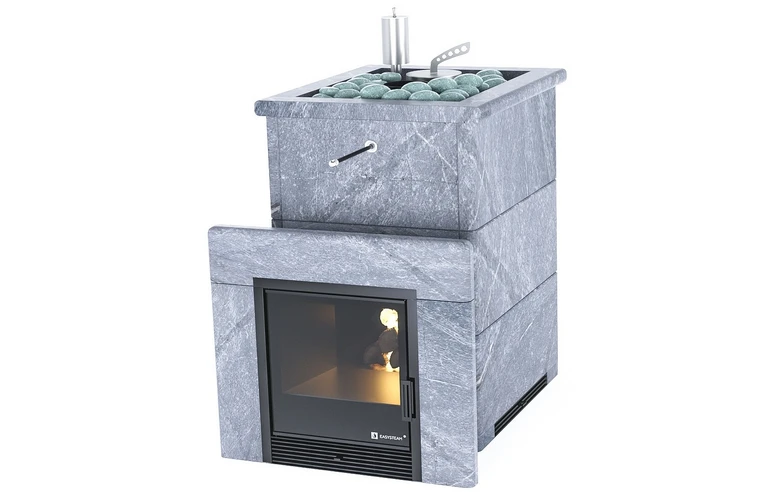 Печь для бани EASYSTEAM Анапа в полноценном кожухе с открытым верхом