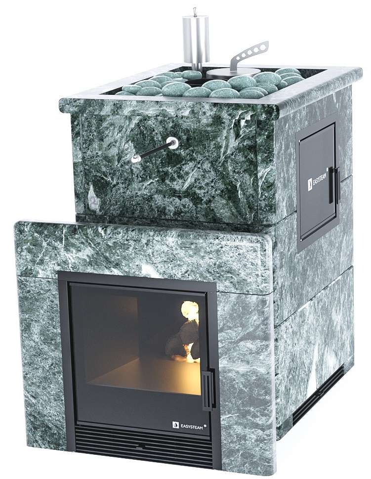 Печь для бани EASYSTEAM Анапа М2 в полноценном кожухе с открытым верхом - 0min
