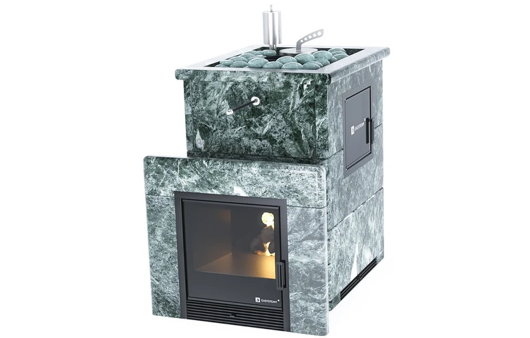 Печь для бани EASYSTEAM Анапа М2 в полноценном кожухе с открытым верхом