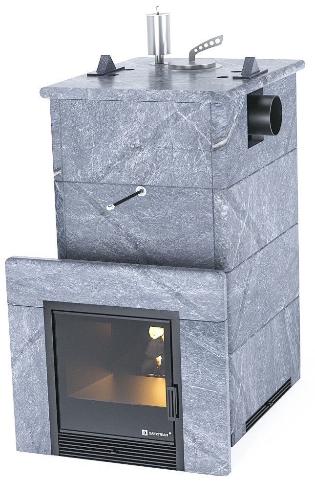 Печь для бани EASYSTEAM Анапа в полноценном кожухе с боковым подключением с закрытым верхом - 0min