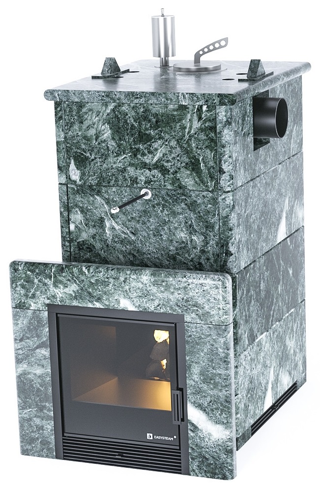 Печь для бани EASYSTEAM Анапа в полноценном кожухе с боковым подключением с закрытым верхом - 1min