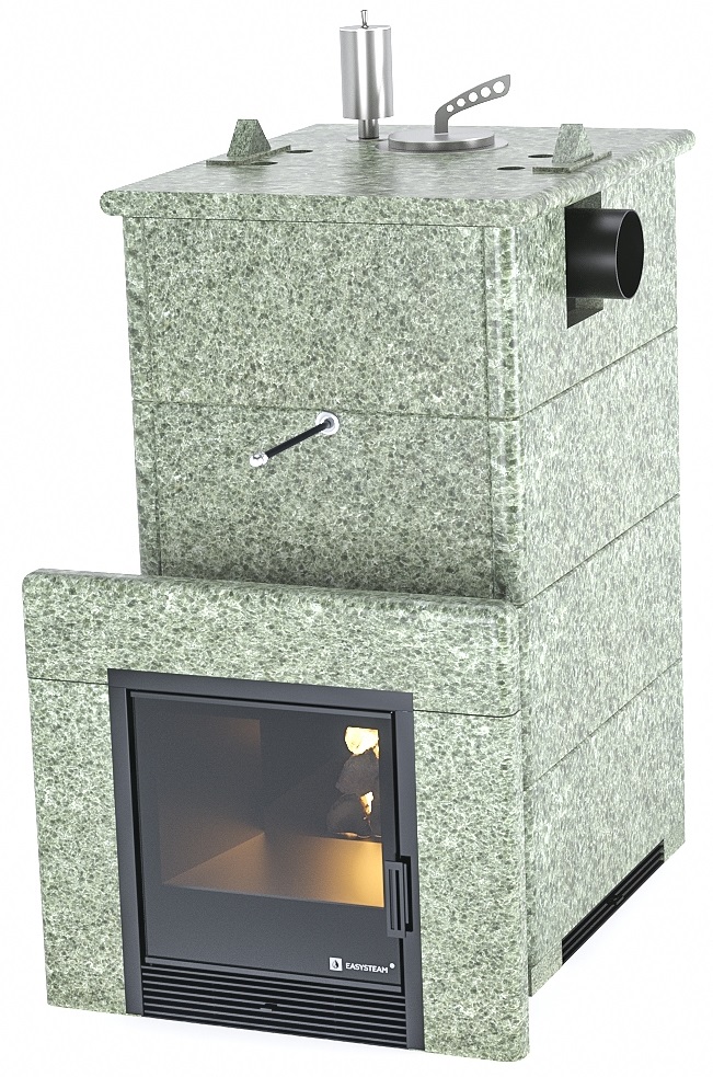 Печь для бани EASYSTEAM Анапа в полноценном кожухе с боковым подключением с закрытым верхом - 3min