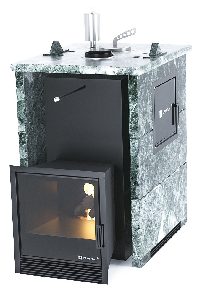 Печь для бани EASYSTEAM Анапа М2 в трехстороннем кожухе с закрытым верхом - 0min