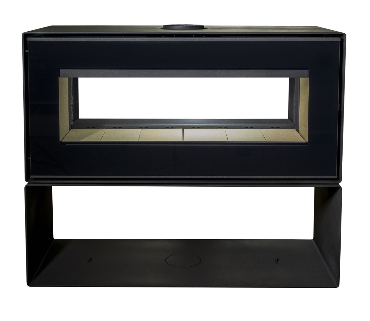 Печь-камин АОТ 10,0 в модификации «Монблан 2С» - 1min