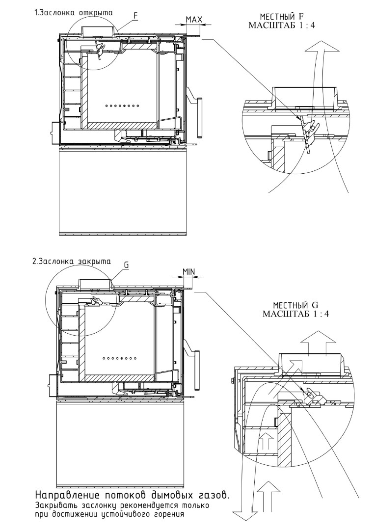 Печь-камин АОТ 10,0 в модификации «Монблан 700» - 5min