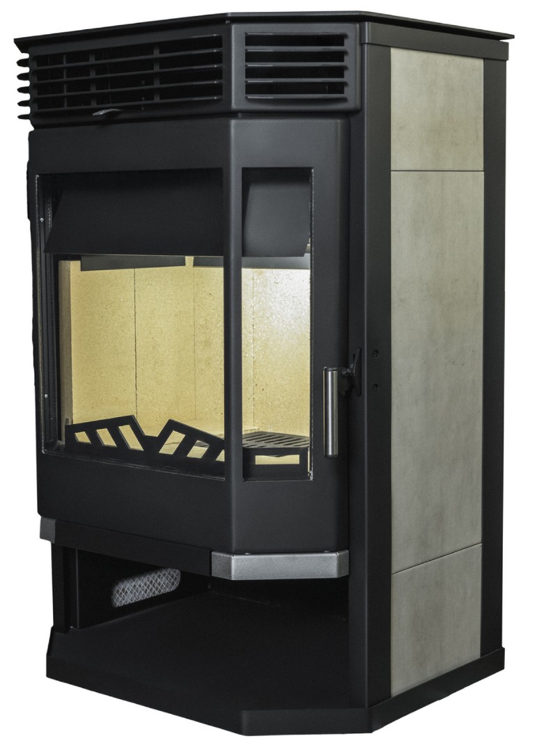 Печь-камин АОТВ 12,0 в модификации «Ангара 12 АКВА» - 1min