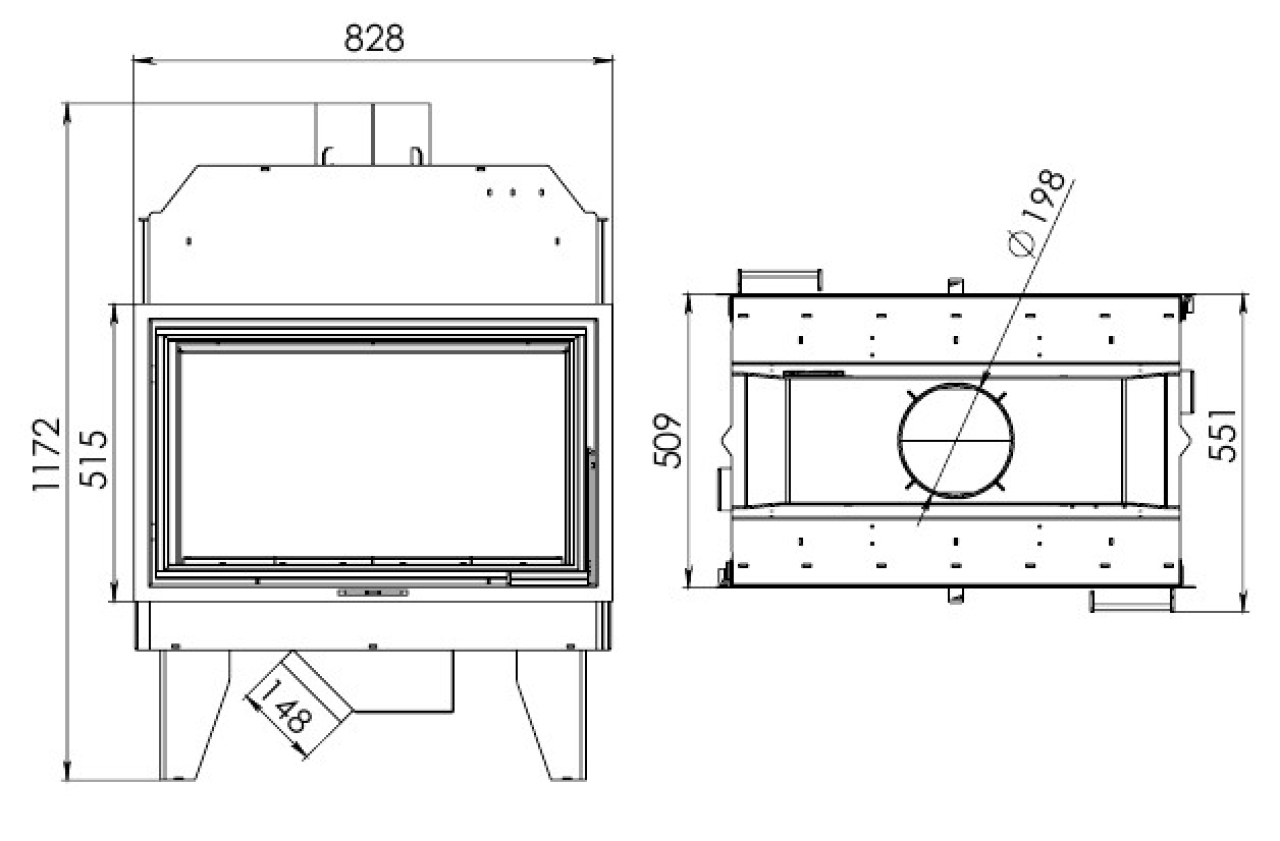Топка каминная ТКТ 10.0-05 в модификации «Аврора С2» - 4min