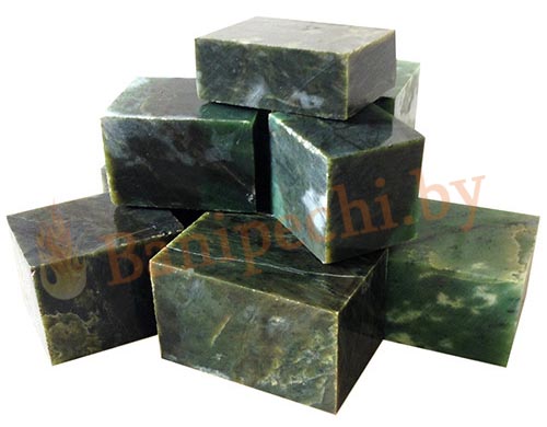 Камни для бани Нефрит кубики Премиум, 10 кг - 0
