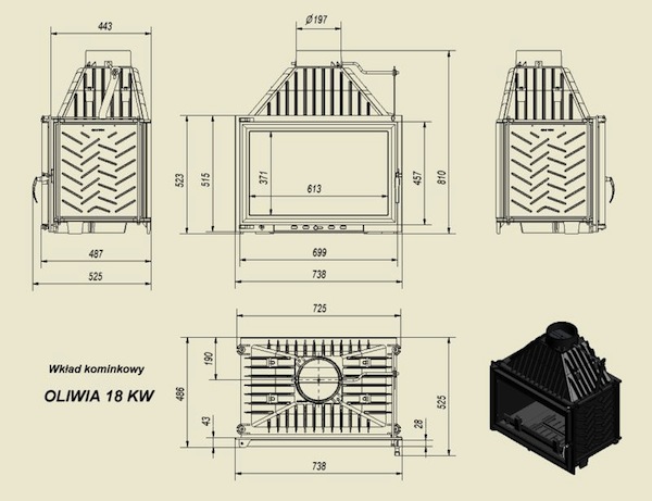 Каминная топка Oliwia/PF - 1