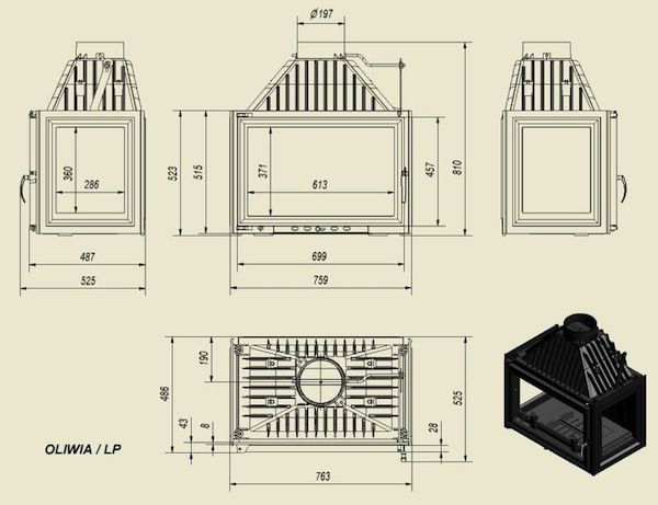 Каминная топка Oliwia/LP - 1min