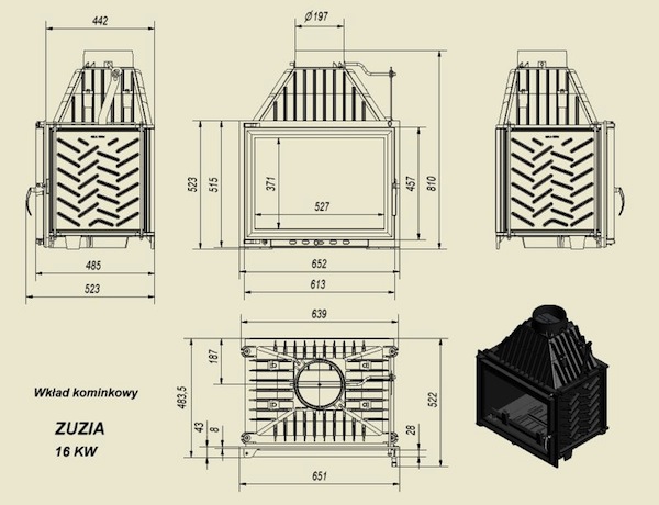 Каминная топка Zuzia/PF - 1