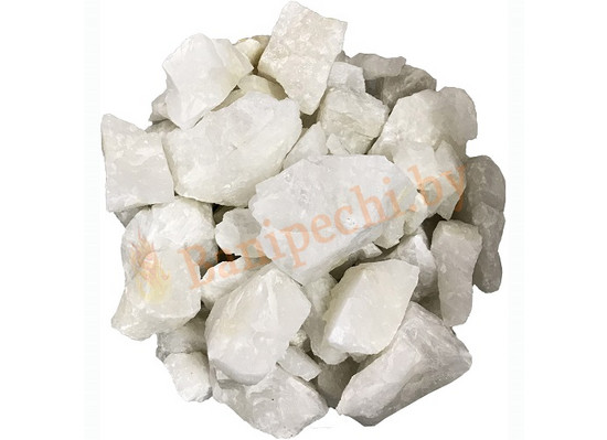 Камни для бани Белый кварц колотый, мелкий, 10 кг