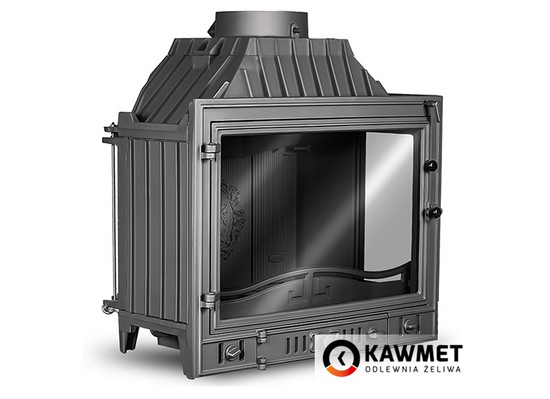 Каминная топка Kawmet W4P с дополнительным правым стеклом 14.5 kW - 1min