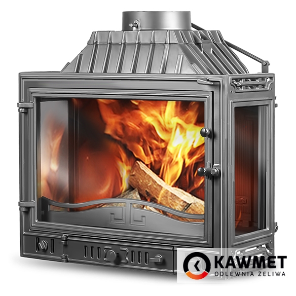 Каминная топка Kawmet W4PLB DUAL-14,5 кВт три стекла 14.5 kW - 0