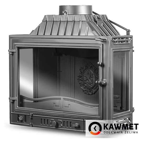 Каминная топка Kawmet W4PLB DUAL-14,5 кВт три стекла 14.5 kW - 4
