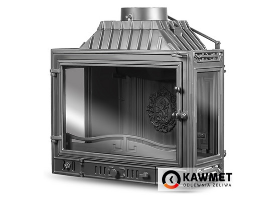 Каминная топка Kawmet W4PLB DUAL-14,5 кВт три стекла 14.5 kW - 4min