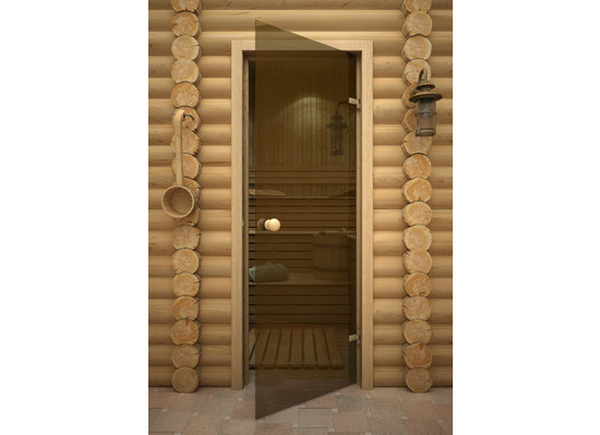 Стеклянная дверь для бани AKMA бронза 6 мм