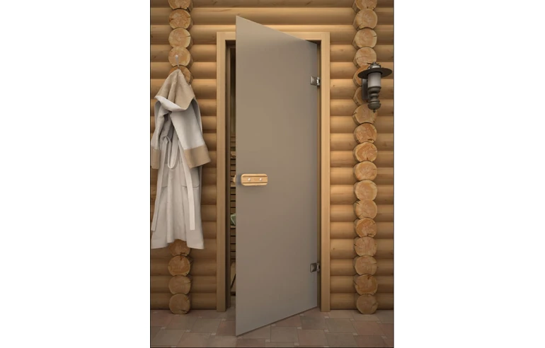 Стеклянная дверь для бани AKMA сатин (матовая бесцветная) 8 мм