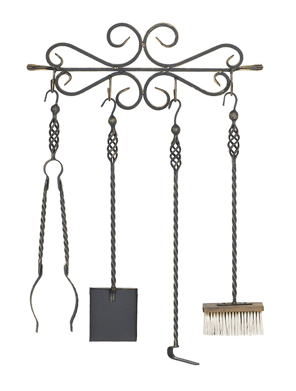 Каминный набор настенный кованный Везувий 160 (B, S) - 0min