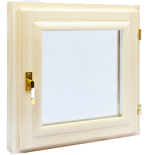 Окно для бани из липы с бронзовым стеклопакетом (размеры внутри) - 0