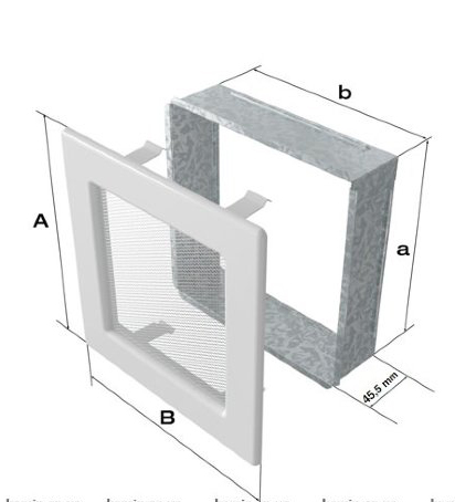 Решетка вентиляционная Белая 17x30 Kratki - 1