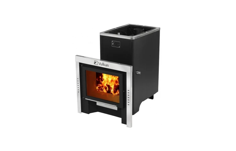 Печь для бани Эльбрус 26 с теплообменником  Панорама