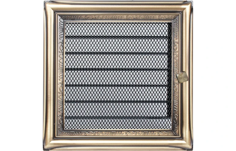 Решетка вентиляционная Рустик 17x17 с жалюзи Kratki