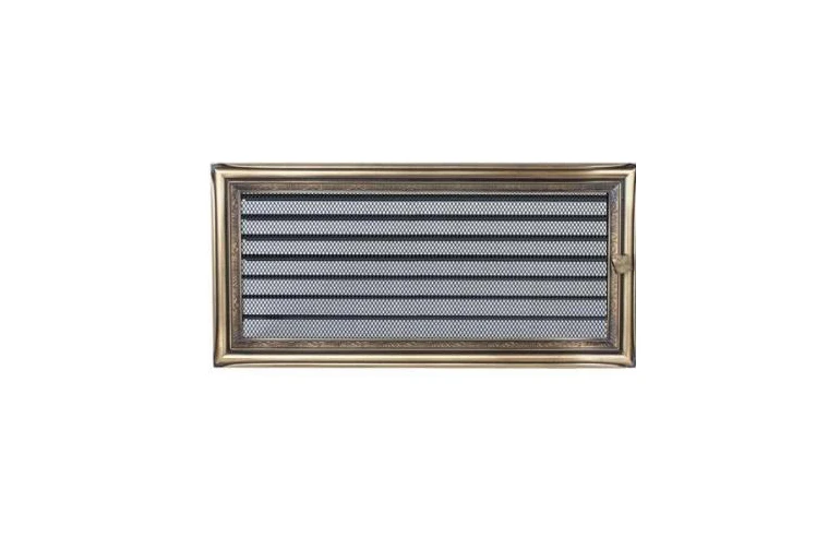 Решетка вентиляционная Рустик 22x22 с жалюзи Kratki