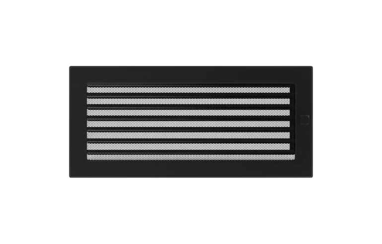 Решетка вентиляционная Чёрная 17x30 с жалюзи