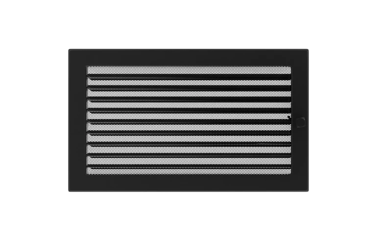 Решетка вентиляционная Чёрная 22x37 с жалюзи