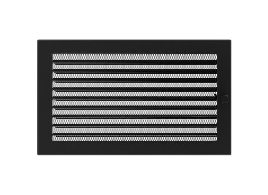 Решетка вентиляционная Чёрная 22x37 с жалюзи