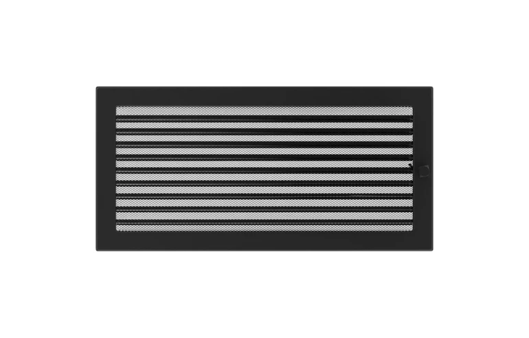 Решетка вентиляционная Чёрная 22x45 с жалюзи