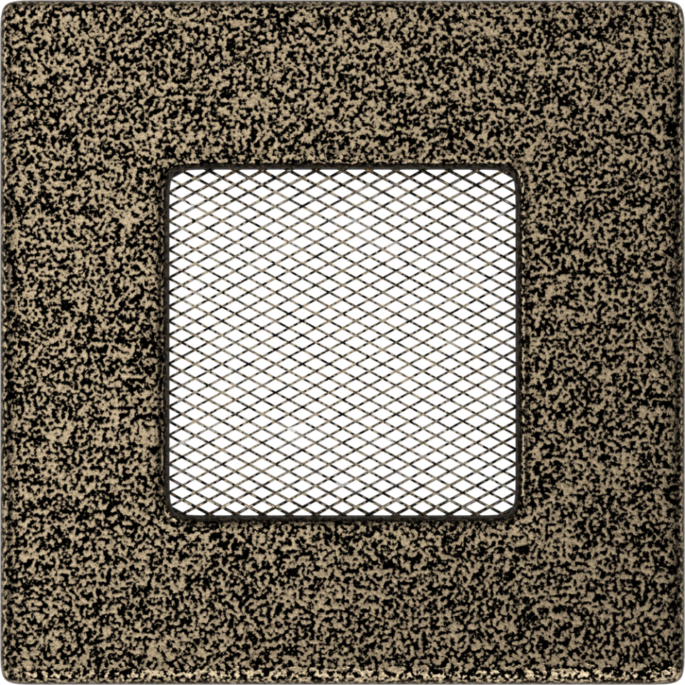 Решетка вентиляционная Чёрная-Латунь 11x11 - 0min