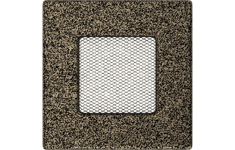Решетка вентиляционная Чёрная-Латунь 11x11