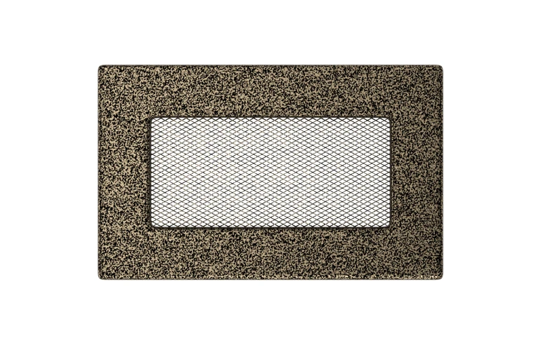 Решетка вентиляционная Чёрная-Латунь 11x17