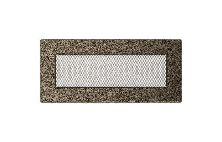 Решетка вентиляционная Чёрная-Латунь 11x24