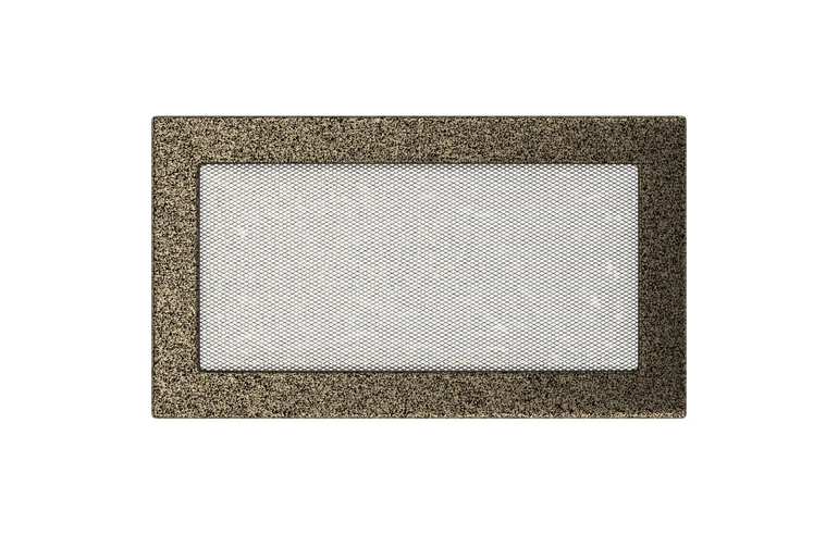 Решетка вентиляционная Чёрная-Латунь 17x30
