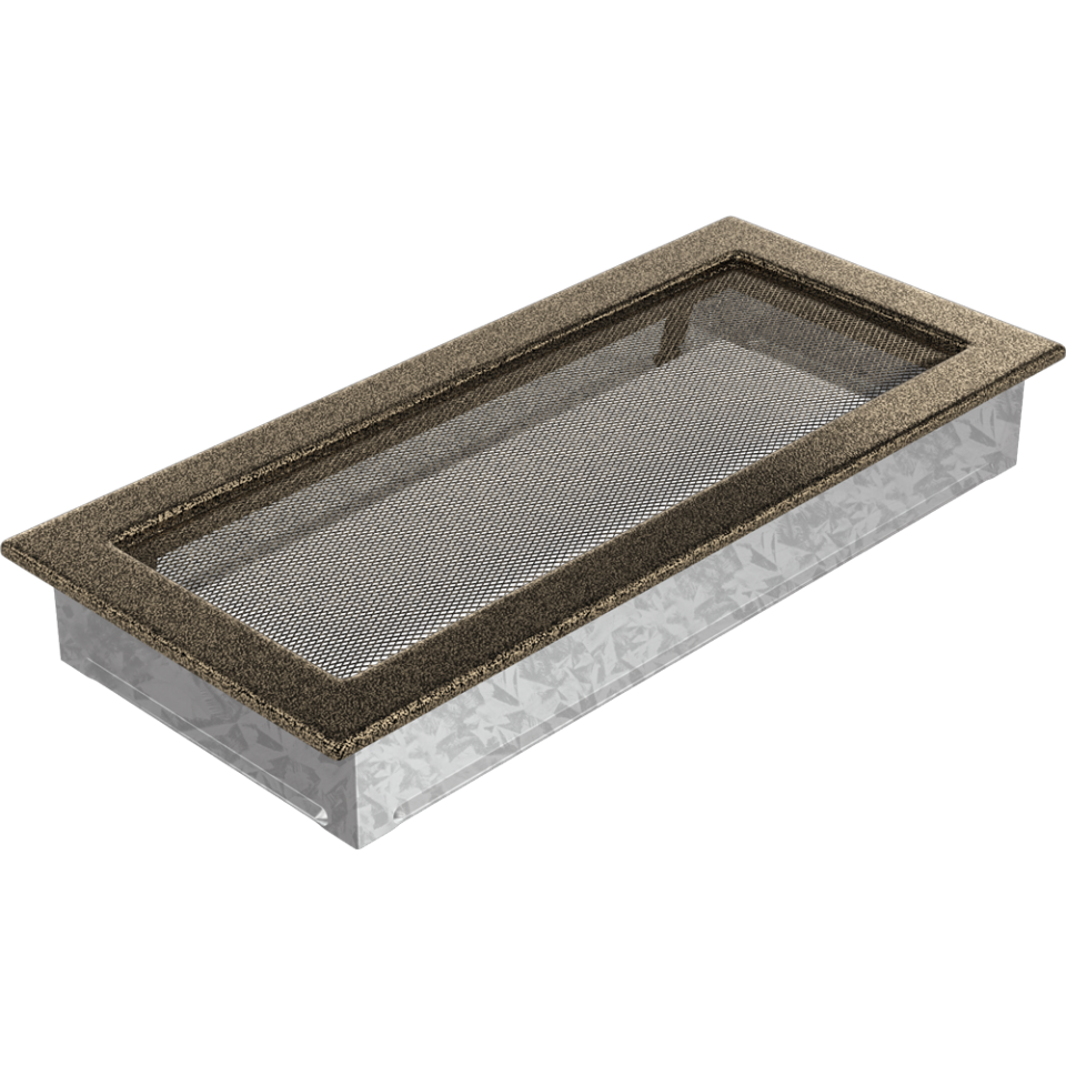 Решетка вентиляционная Чёрная-Латунь 17x37 - 3min