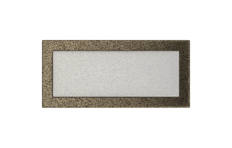 Решетка вентиляционная Чёрная-Латунь 17x37