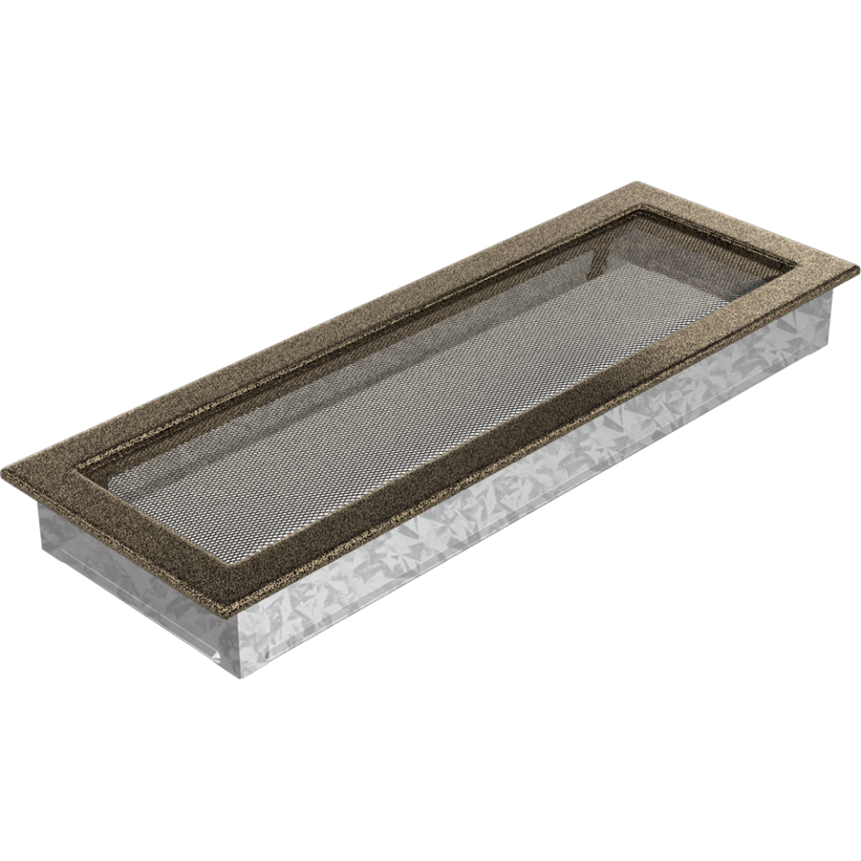 Решетка вентиляционная Чёрная-Латунь 17x49 - 3min