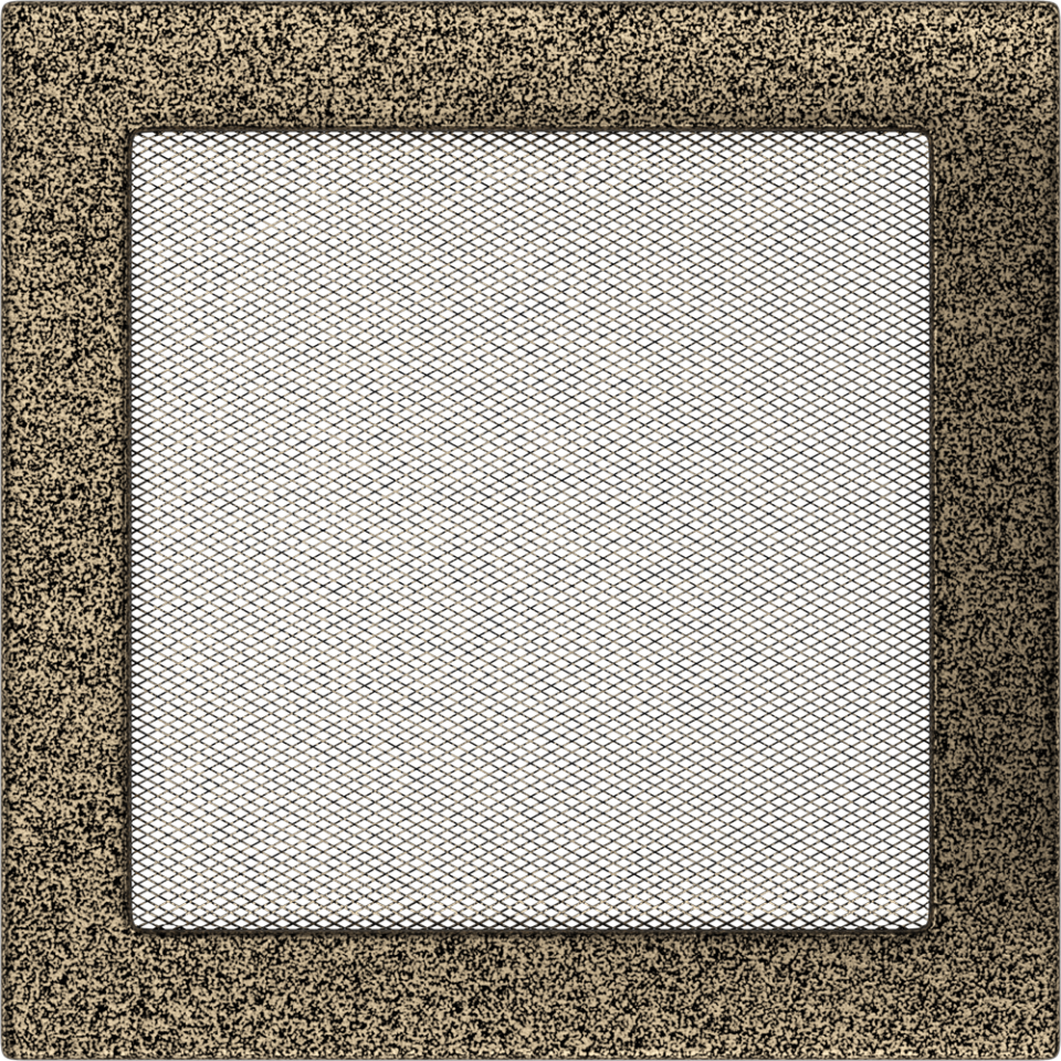 Решетка вентиляционная Чёрная-Латунь 22x22 - 0min