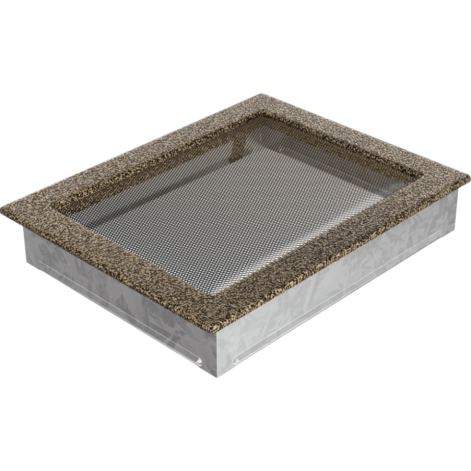 Решетка вентиляционная Чёрная-Латунь 22x30 - 3min