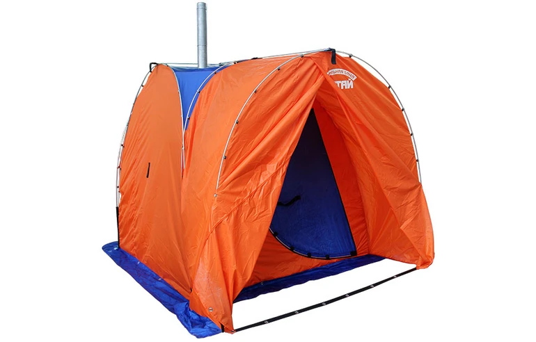 Мобильная баня палатка Алтай с тамбуром