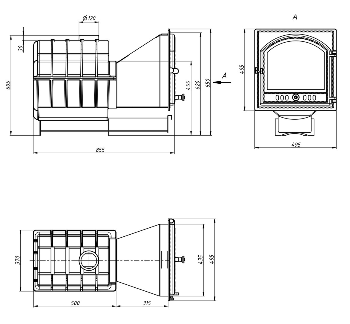 Печь для бани Везувий Легенда Ретро 24 (205) - 1min